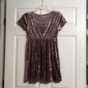 AA Velvet Babydoll Dress